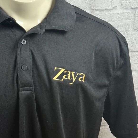 Zaya Rum Mens Polo Shirt Size 2XL Short Sleeve Gran Reserva Embroidered Black - Picture 2 of 7